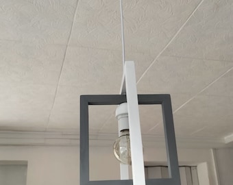 Lustre Iris 1 lumière en bois, suspension luminaire en bois, lampe suspendue contemporaine, lampe de plafond, éclairage en bois artisanal