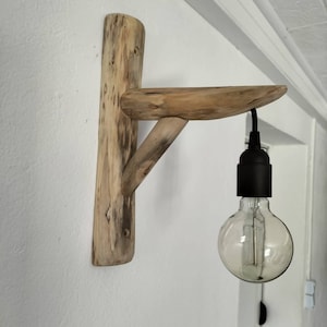 Wooden wall light, wooden wall light, driftwood lamp, driftwood wall light, wall mounting, wall light, rustic lighting