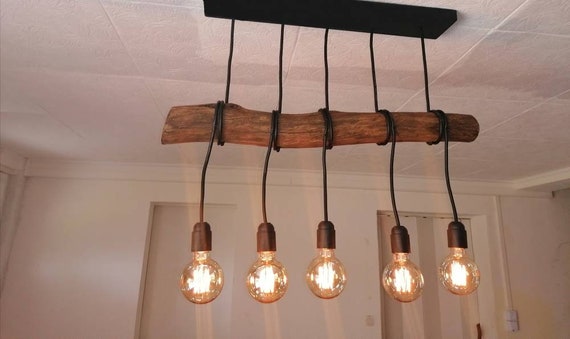 Dahlia Chandelier 5 Driftwood Lights Driftwood Pendant Lamp
