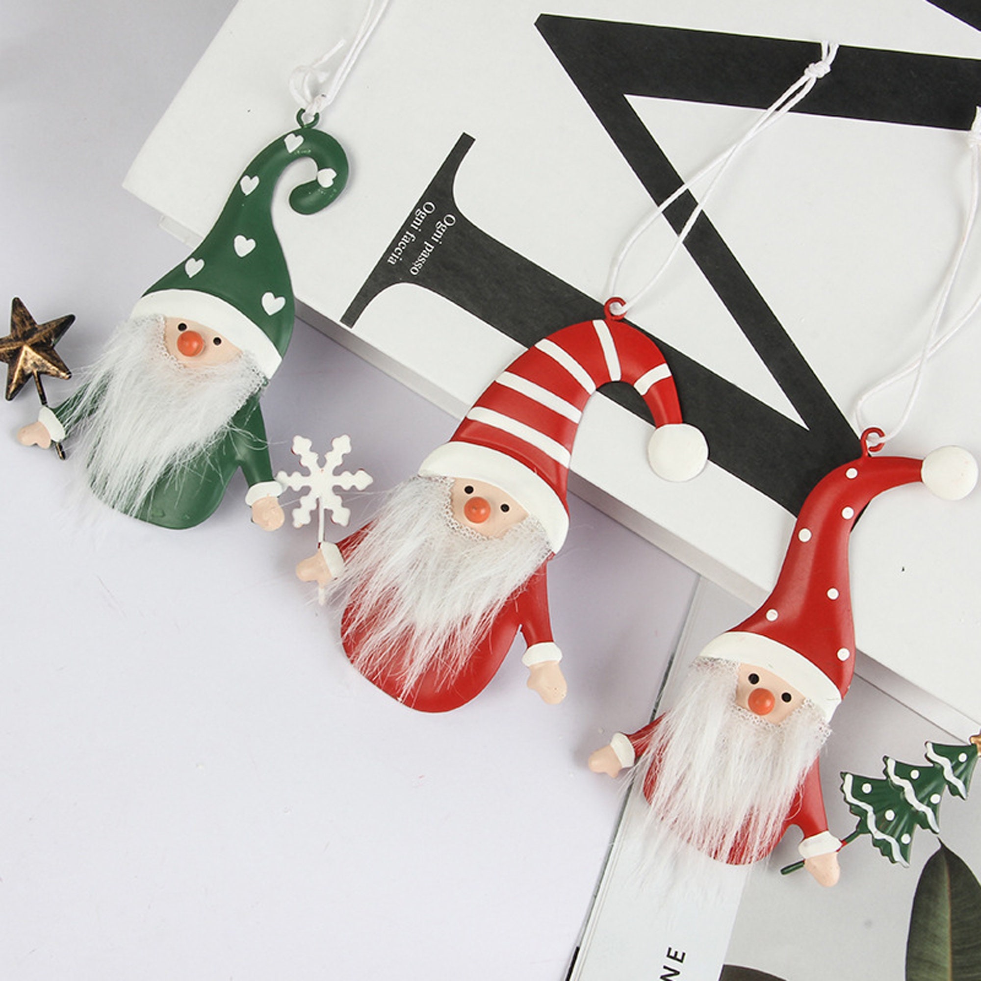 Christmas Decorations Santa Iron Pieces Christmas Items Etsy