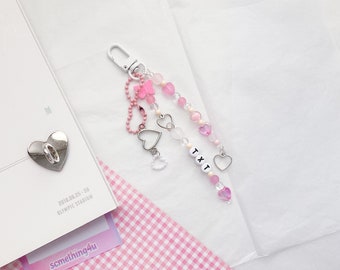 Kpop Keychains TXT, BTS, SKZ  - Pink, Blue, Purple, Heart Charms