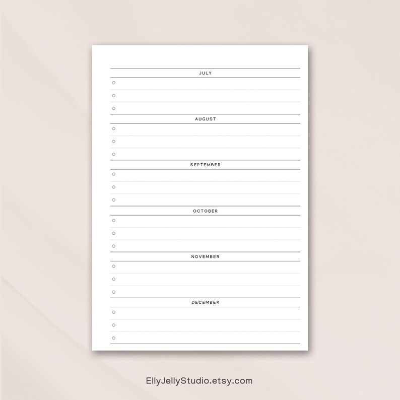 Printable 2022 Yearly Planner Insertyearly Glanceyearly - Etsy