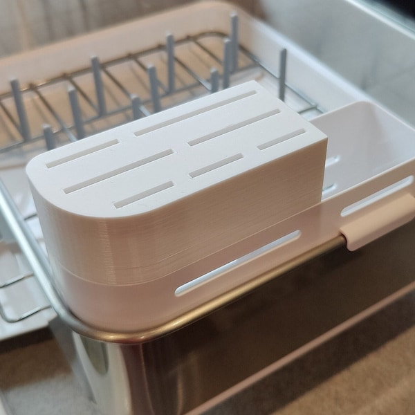 Simple Human 3D Printed Knife Block (Fits Current model Dish Drainer Compact or Full Size!) for Simple human Dish Rack NOT INCLUDED