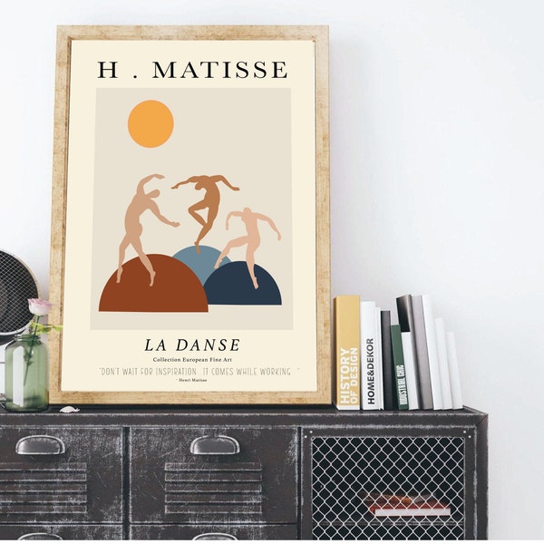 Matisse La Danse Poster, Henri Matisse Print, Vintage Art Poster, Modern Art, The Dance, Instant Download, Wall Print, Digital Printable,