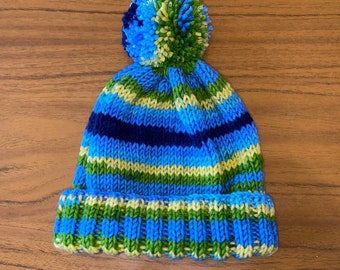 Granny Sandra's Hand-knitted Bobble Hat