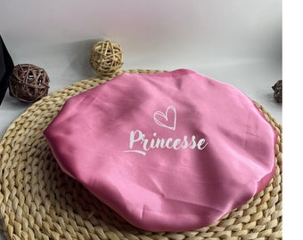 Customizable reversible satin bonnet, for children, women and men and Durag