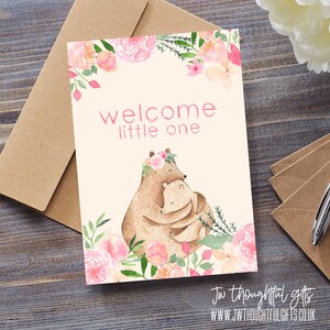 Benvenuto piccolo, dolce orso nuovo baby card. 049
