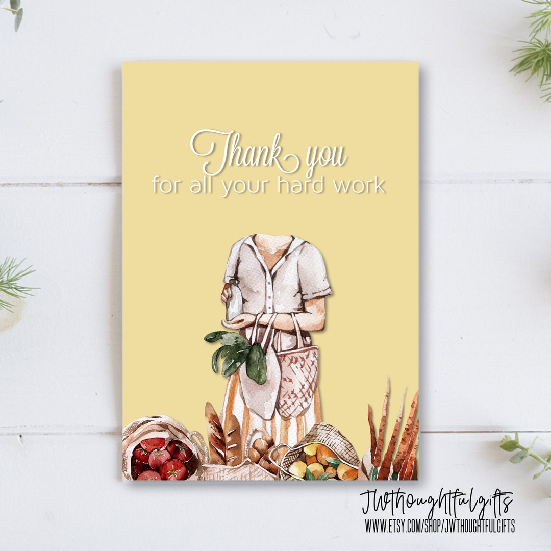 Thank You for All Your Hard Work, Hospitality Card, JW Greeting Card ...