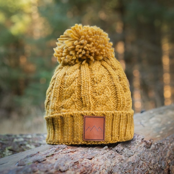 Mustard winter beanie for women - warm winter hat - women beanie hat - yellow winter beanie - winter hiking beanie - Gift for friend