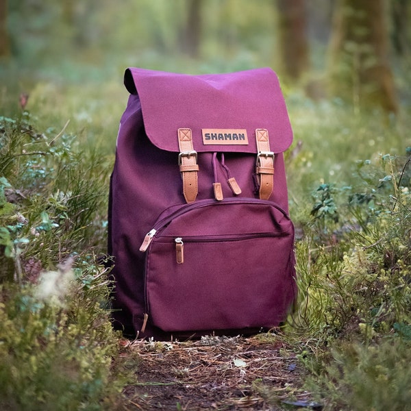 Everyday Adventure Burgundy Backpack for women - Backpack for explorer - Gift for hiker friend - Travel backpack for women - Gift for her