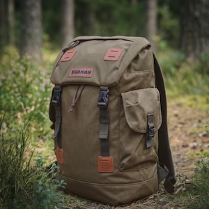 Adventure Backpack - Military green backpack - backpack for explorer - unisex backpack - urban explorer backpack - mountains backpack