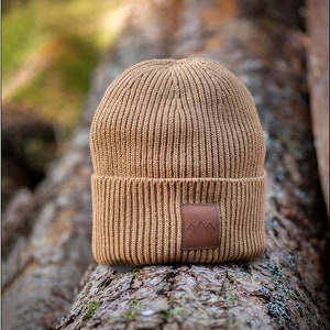 Oak Beanie, Beanie hat women, beanie chunky, cute beanie, recycled beanie, vegan beanie hat, eco friendly beanie, recycled cotton beanie