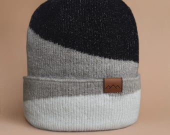Eco-Friendly Slouchy Beanie - Recycled Black Winter Hat