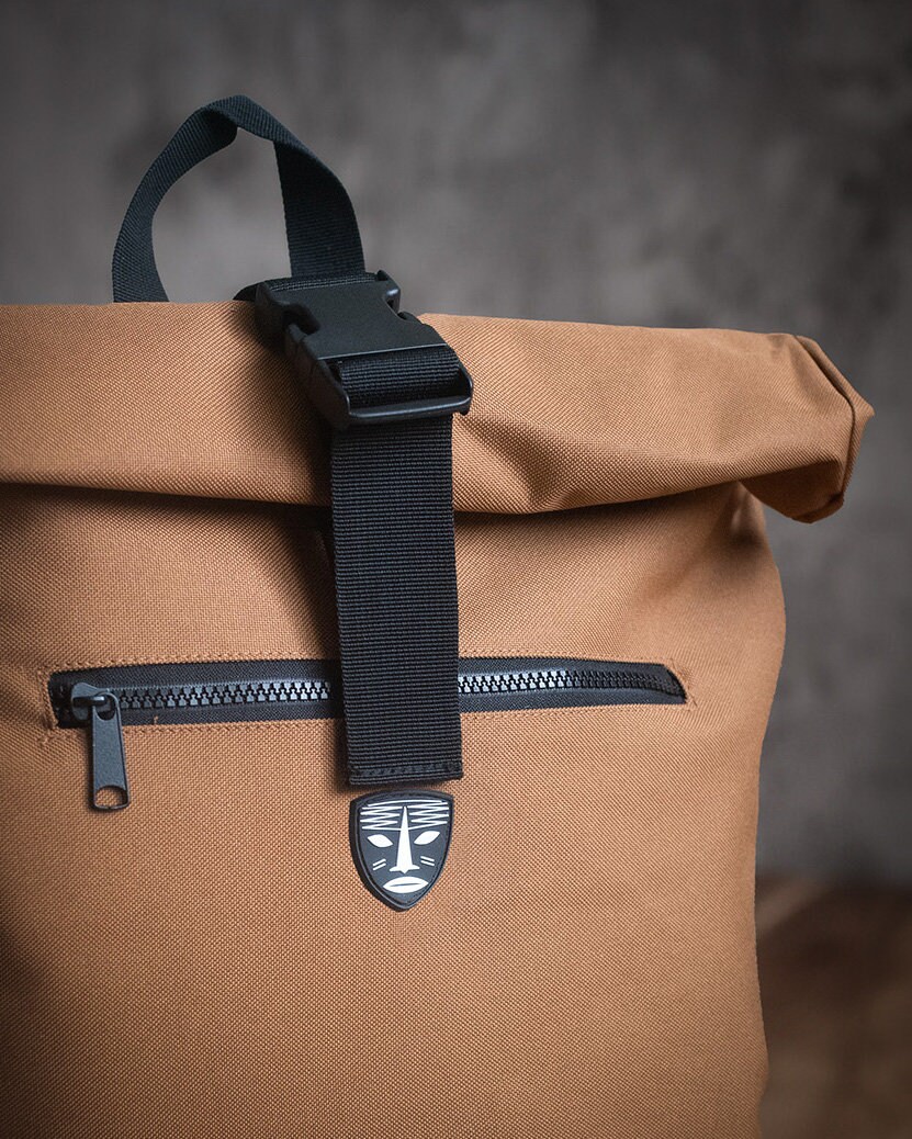 Women Rucksack in Camel Colour - Roll-top Rucksack for Everyday ...