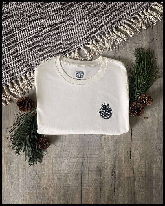 White organic nature t-shirt | women t-shirt | forest shirt | for hiking women