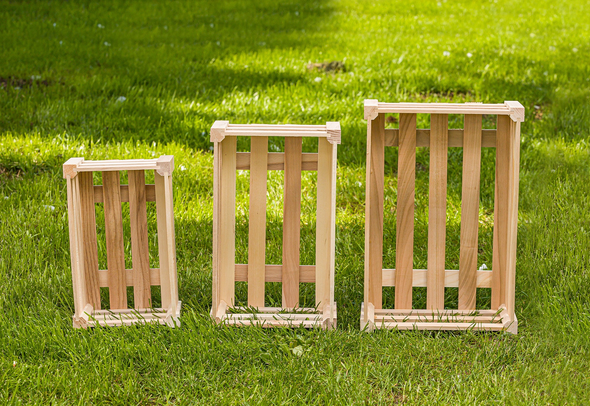 Holz Aufbewahrung Szene Set von 3 rustikale kleine | Etsy