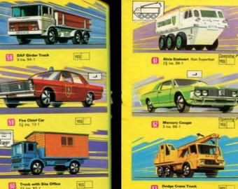 MATCHBOX Lesney 1970 Catalogue - SUPERFAST Diecast Cars Retro Toy