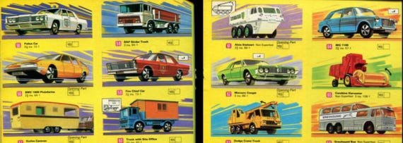 MATCHBOX Lesney 1970 Catalogue - SUPERFAST Diecast Cars Retro Toy