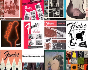 Fender Sales Catalogues USA 1954 to 1979 - ALL 12x Full Digital Scan PDF EBook Download Guitar Bass Instrument Vintage Rare Collection