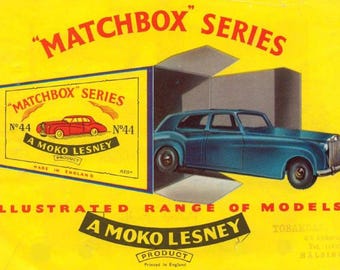 MATCHBOX Moko Lesney 1958 Katalog - Gjutna bilar Retro leksakssamlare - Konstverk FÄRG Fullständig digital skanning PDF E-bok - 16 sidor - Ladda ner