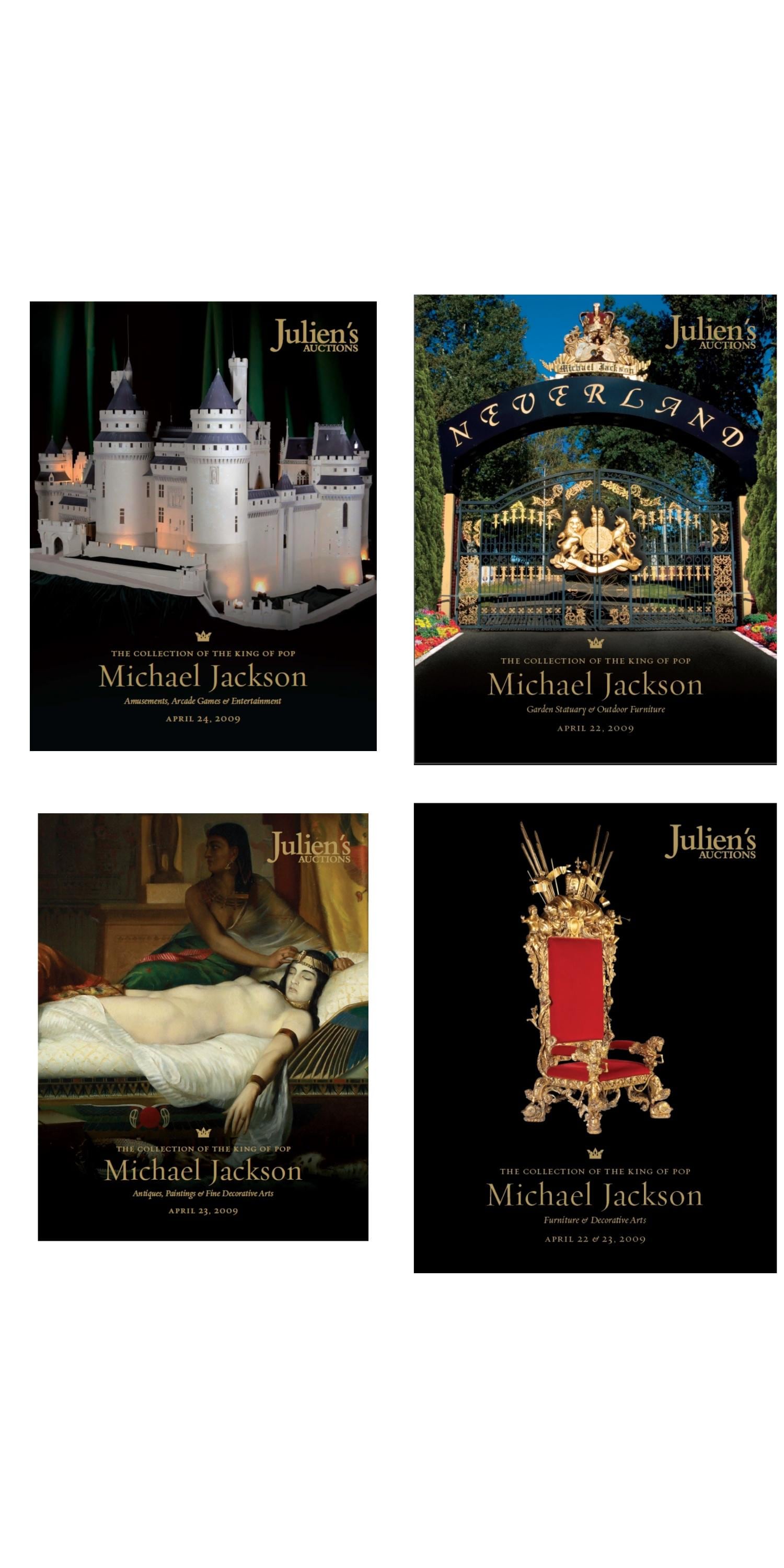 MICHAEL JACKSON 4x Julien's Auction Catalog Lot Bundle - Neverland