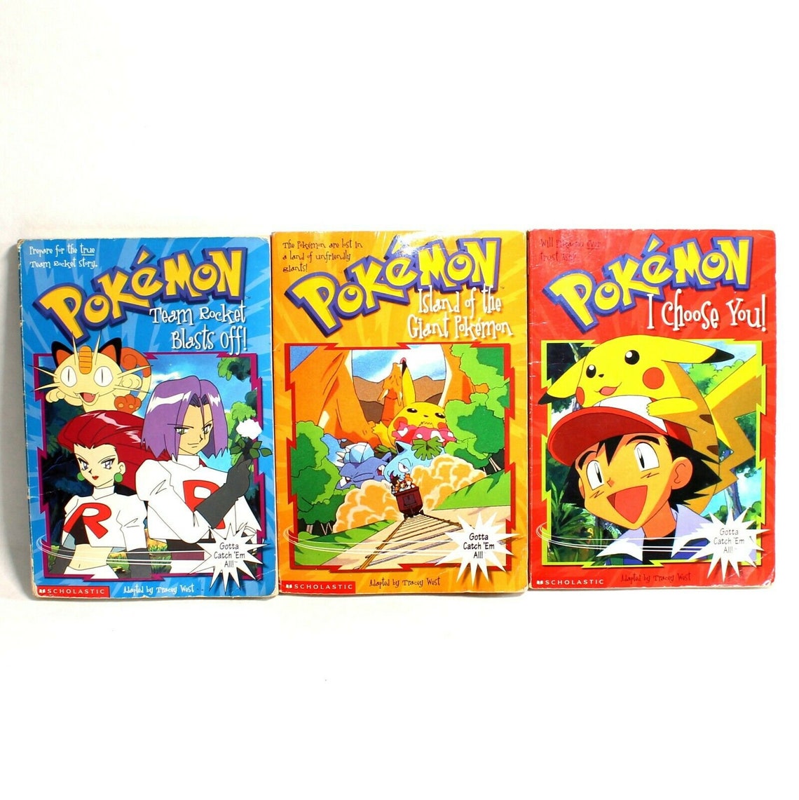 POKEMON Job Lot 6x Scholastic 1999 Tracey West Anime Books