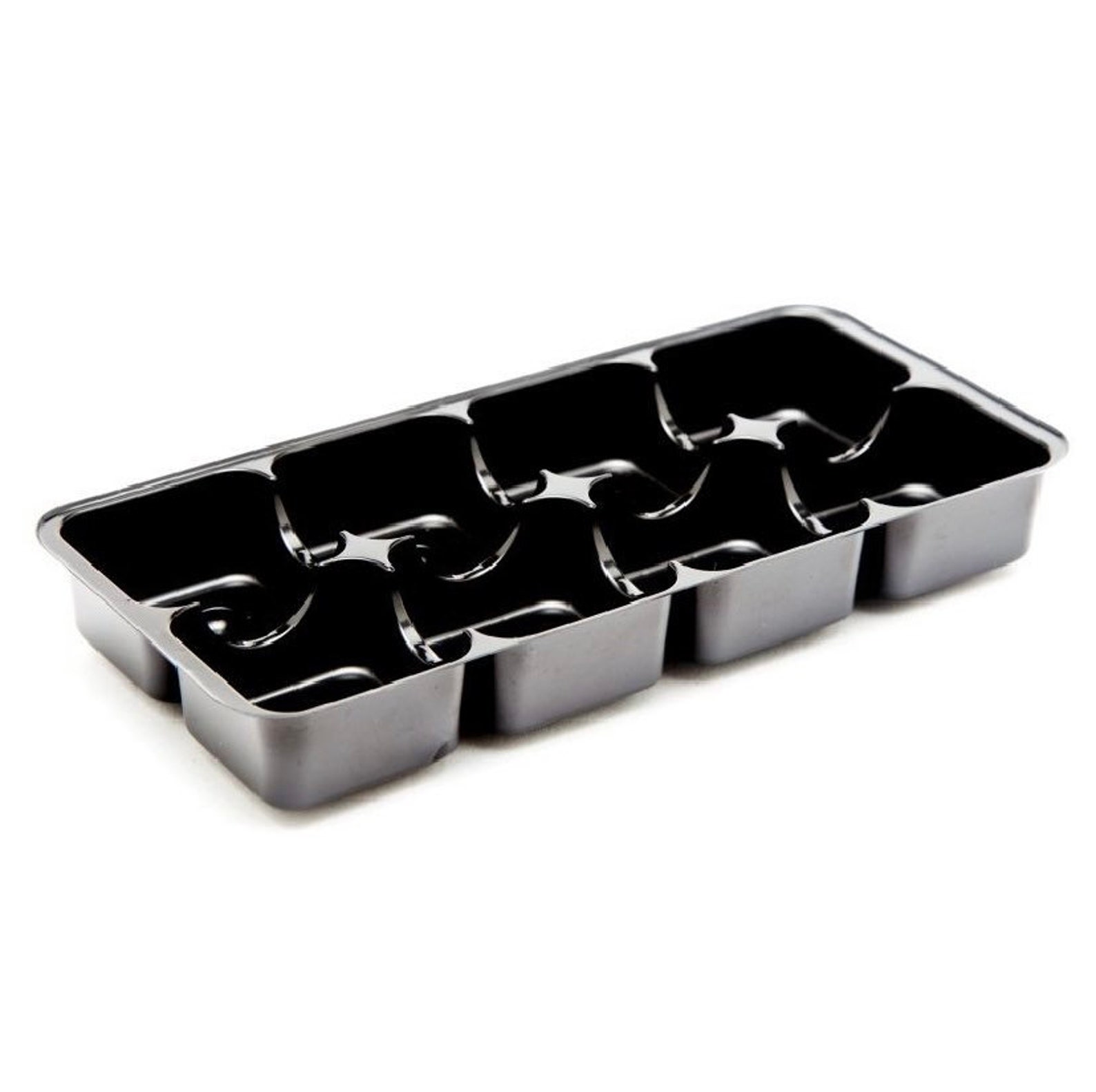 Pack of 25 X 8 Cavity Chocolate/wax Melt Insert Vac Tray, Black or Gold