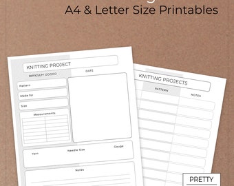 Printable Knitting Project Planner for planning your knitting projects | Download this Planner Template Today