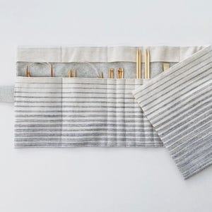 Knitting Needle Case Pattern | Easy PDF Sewing Pattern and Tutorial to make a roll storing knitting needles, DPNs, wires, and crochet hooks