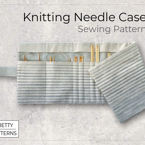 Knitting Needle Case Pdf Sewing Patterns Crochet Needle Etsy
