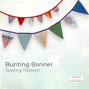 Bunting Banner Pattern Easy PDF Sewing Pattern & Tutorial image 1