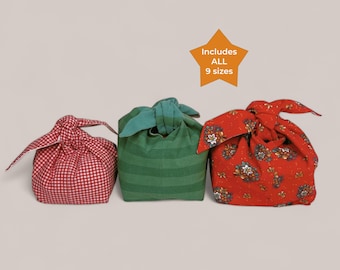 Bow Gift Bag Sewing Pattern Bundle: Reusable Fabric Bags (PDF)