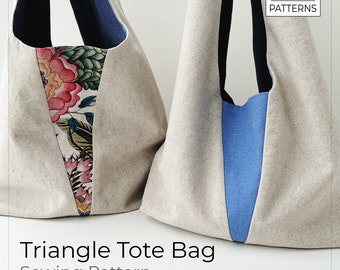 Tote Bag Sewing Pattern | Easy PDF Sewing Pattern for Shopper Bags & Knitting Projects