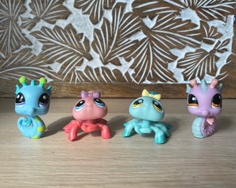 Hasbro Littlest Pet Shop Collection LPS Figure Loose Toy Aqua Sea Seahorse Rare 