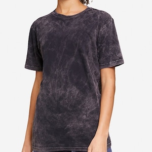 Blank Distressed Crewneck Adult Stone Cloud Mineral Wash Unisex Vintage Style T-Shirt