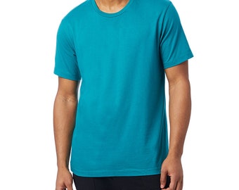 teal green shirt