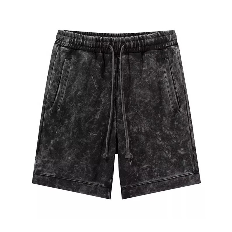 MINERAL WASHED STRIPED BUTTON DOWN SHORTS main image 1