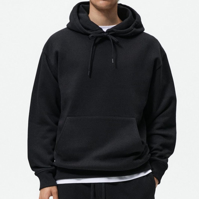 Loose Black Hoodie - Etsy