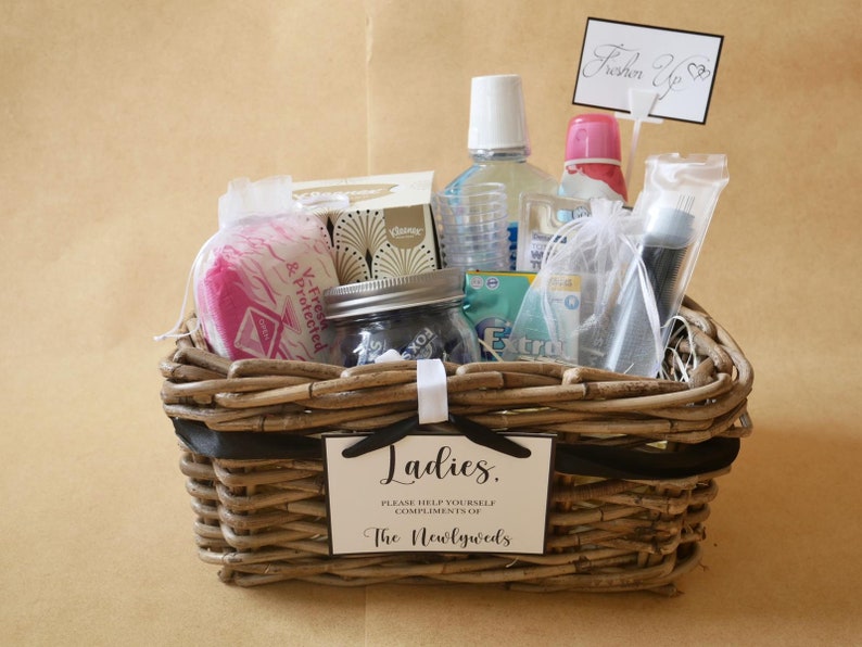 Wedding Bathroom Baskets Etsy