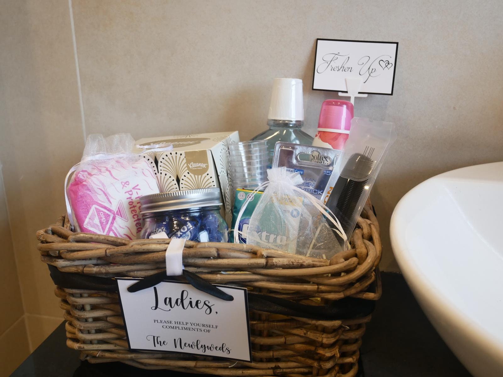 Wedding Bathroom Amenities Basket  Wedding Restroom Toiletry Kit –  Recovery Kits