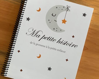 Papa & maman - Album souvenirs de grossesse et bébé Ma Petite Histoire - couverture lune