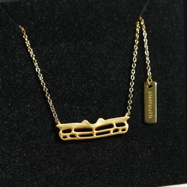 Climbing Series- 04-Mini Rock Hangboard 925 Silver Ajustable Necklace
