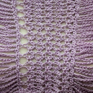 Gatsby stole “Zelda”, pure mulberry silk, violet-colored, unique piece, textile jewelry, 1920s style, summer lace, Great Gatsby, elegant, precious image 3