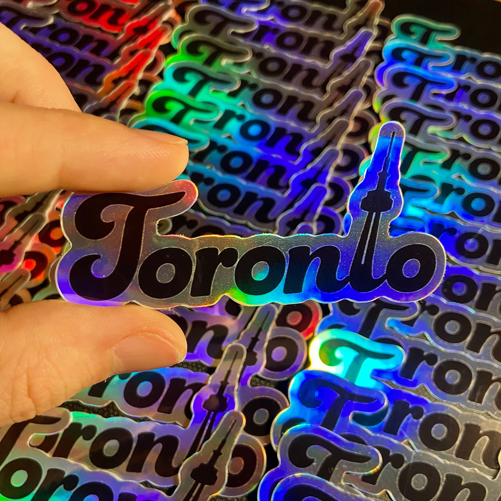 Toronto Holographic Die Cut Sticker, Toronto Sticker, Toronto Souvenir