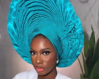 Auto gele, ready made hat, African party hat, women accessories, women clothing, ready to wear hat, headpiece, head accessories