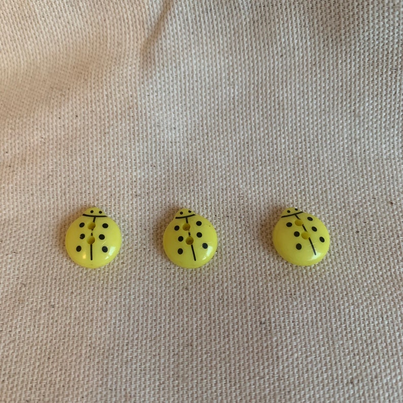 Sewing Button Insect Ladybug Buttons, Colourful Insect Fastenings, Set of 5 - Etsy