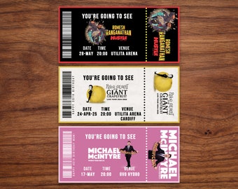 Comedy Gig ticket | Comedian ticket | Comedy show | Festival Ticket | Surprise Ticket | Personalised ticket | Comedy Event