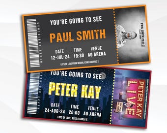 Comedy Gig ticket | Comedian ticket | Comedy show | Festival Ticket | Surprise Ticket | Personalised ticket | Comedy Event