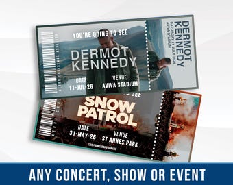 Personalised Event Ticket: Concert, Show, or Surprise Gift