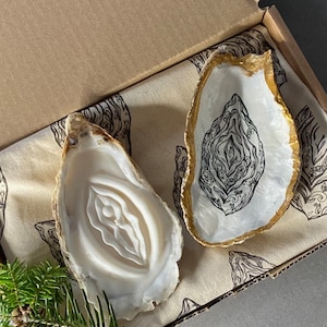 Vulva candle | 3 pieces Feminist gift set | Trinket